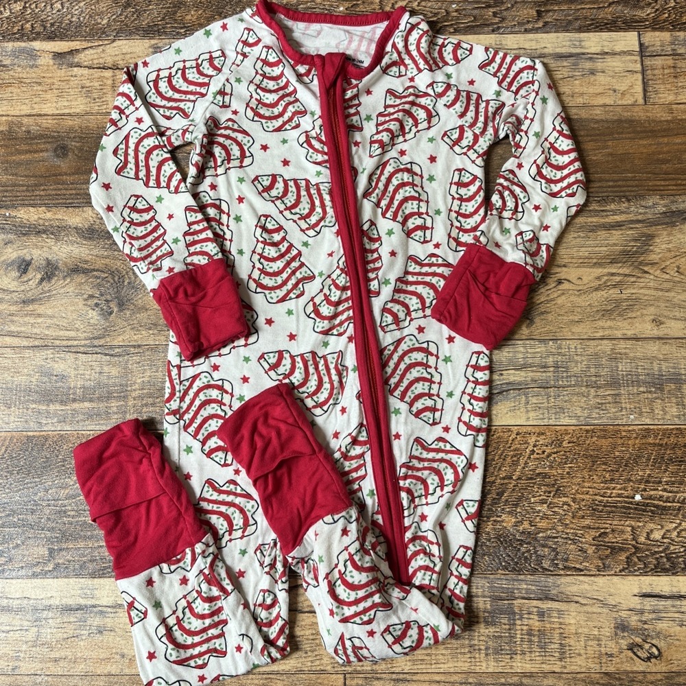 Bamboo Zippy Sleeper Unisex Baby 18-24m Christmas Tree Cakes Little Debby